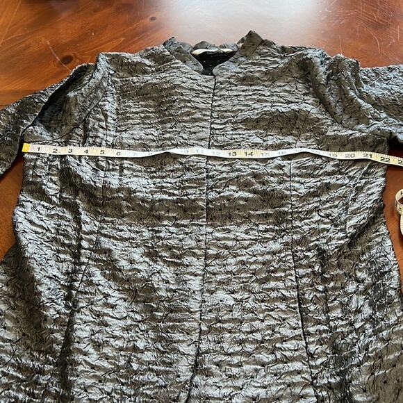 Soft by Avenue Silver Gray Textured Jacket Size 14/16 - Picture 10 of 12